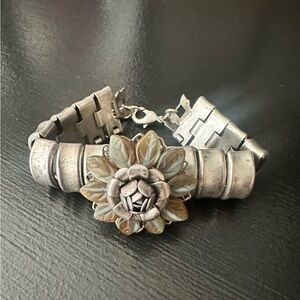 Silver Floral Bracelet